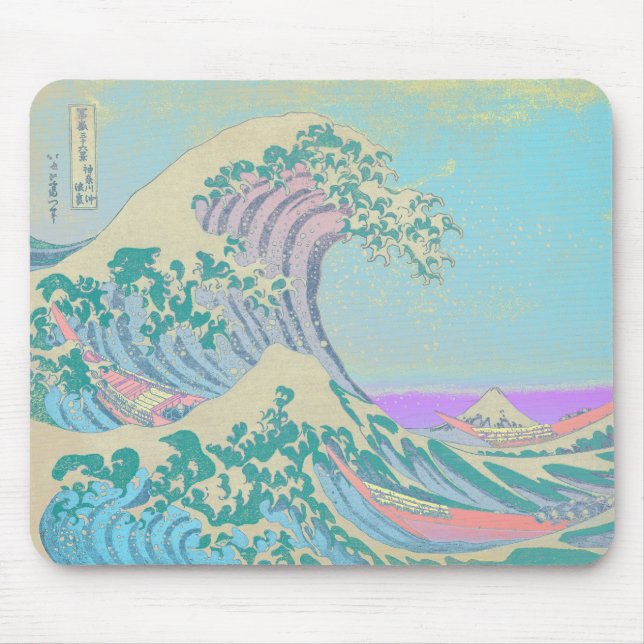 Great Wave Pastel Mouse Mat Mousepad (Vorne)