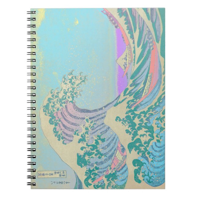 Great Wave Pastel Notebook Notizblock (Vorderseite)