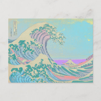 Great Wave Pastel Postcard Feiertagspostkarte
