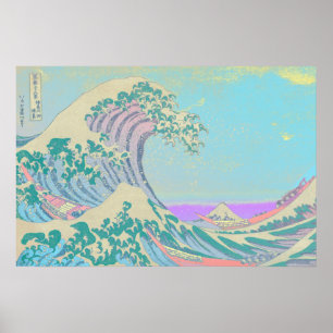 Great Wave Pastel Poster