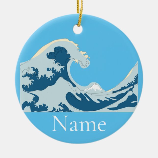 Great Wave Thunder_Cove Keramik Ornament (Vorne)