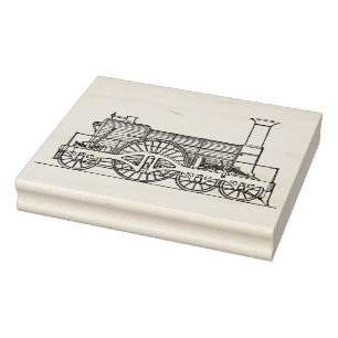 Great Western Eilzug-Motor-Kunst-Briefmarke Gummistempel