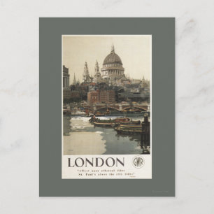 Great Western Railway St. Paul's Travel Poster Postkarte
