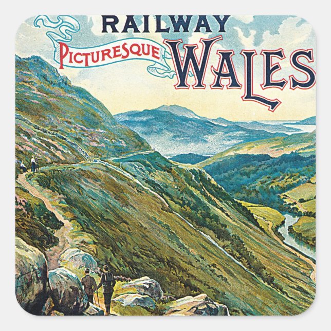 Great Western Railway ~ Wales Quadratischer Aufkleber (Vorderseite)