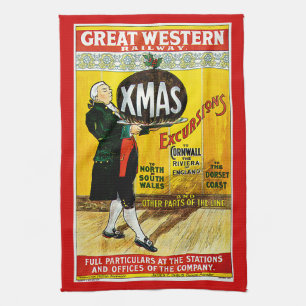 Great Western Railway Weihnachtsausflüge Küchentuch