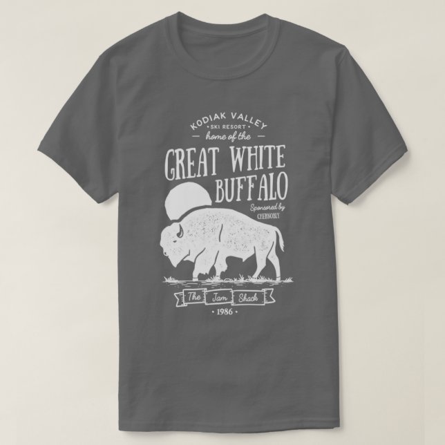 Great White Buffalo Kodiak Valley Ski Resort T-Shirt (Design vorne)