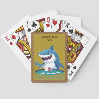 Great White Card Shark poker player playing cards Spielkarten