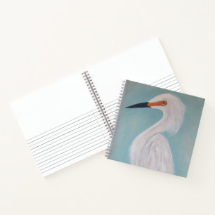 Great White Egret Fine Art Malerei Notizbuch