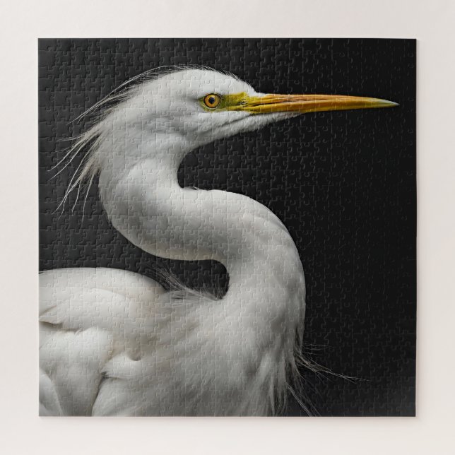 Great White Egret Portrait II Puzzle (Vertikal)