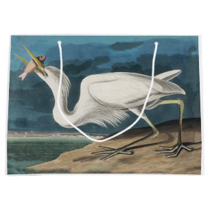 Great White Heron Audubon Bird Wildlife Painting Große Geschenktüte