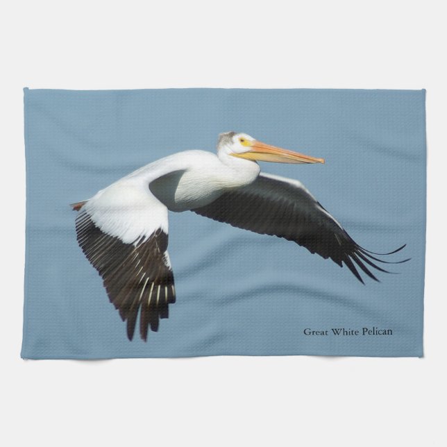 Great White Pelican Küchentuch (Horizontal)