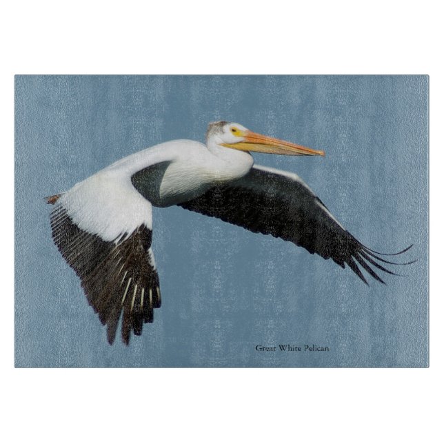 Great White Pelican Schneidpappe Schneidebrett (Vorderseite)
