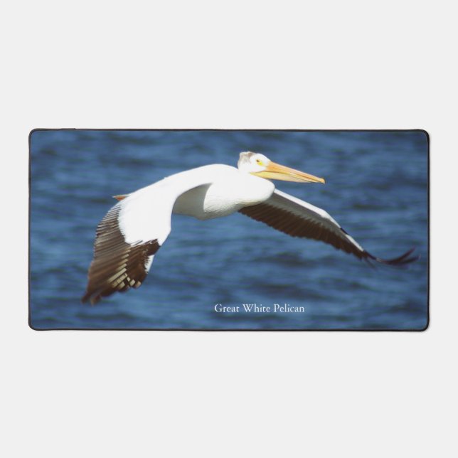 Great White Pelican Schreibtischmatte (Vorderseite)