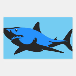 Great White Rechteckiger Aufkleber