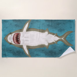 Great White Shark Attack Funny Fish Novelsea Strandtuch