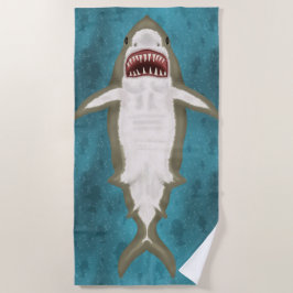 Great White Shark Attack Funny Fish Novelsea Strandtuch