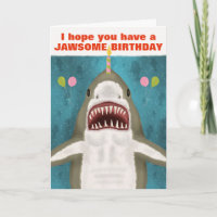 Great White Shark Funny Jawsome Birthday Pub Spaß