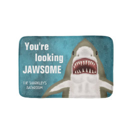 Great White Shark Funny Jawsome Pub Personalisiert Badematte