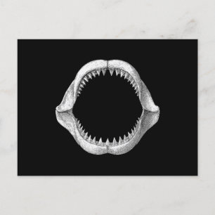 Great White Shark Jaw Feiertagspostkarte
