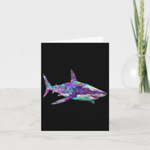 Great White Shark Polygon Fishing Scuby Diving Sha Karte