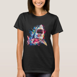 Great White Shark Scuby Diving Fishing Hai Lover T-Shirt