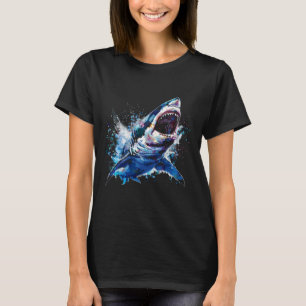 Great White Shark Scuby Diving Fishing Hai Lover T-Shirt