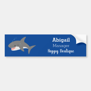 Great white shire Happy Cartoon Illustration Autoaufkleber