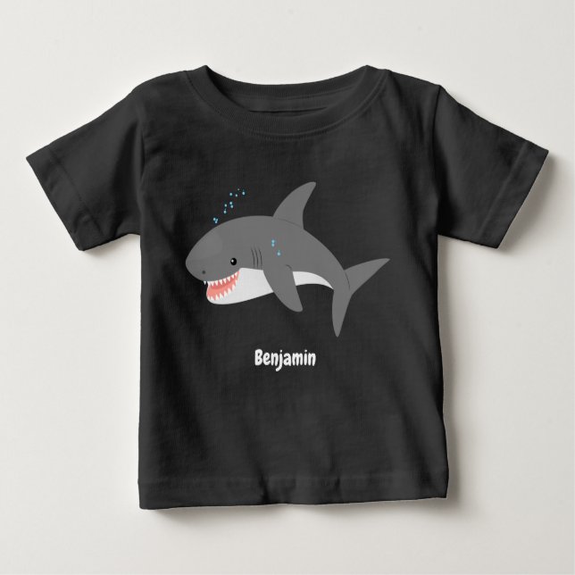 Great white shire Happy Cartoon Illustration Baby T-shirt (Vorderseite)