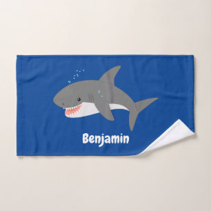 Great white shire Happy Cartoon Illustration Badhandtuch Set