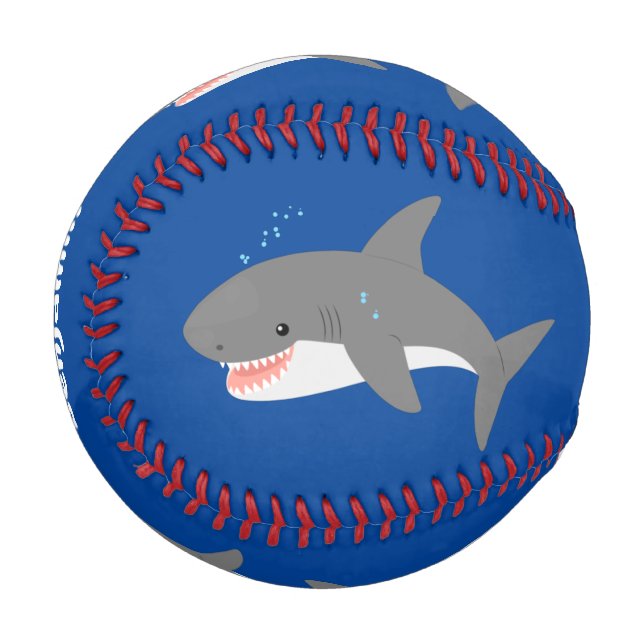 Great white shire Happy Cartoon Illustration Baseball (Vorderseite Links)