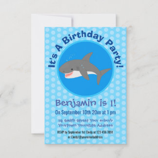 Great white shire Happy Cartoon Illustration Einladung