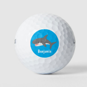 Great white shire Happy Cartoon Illustration Golfball