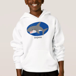 Great white shire Happy Cartoon Illustration Hoodie