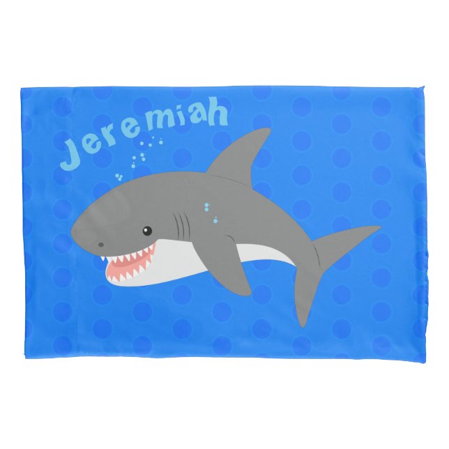 Great white shire Happy Cartoon Illustration Kissenbezug (Vorderseite)