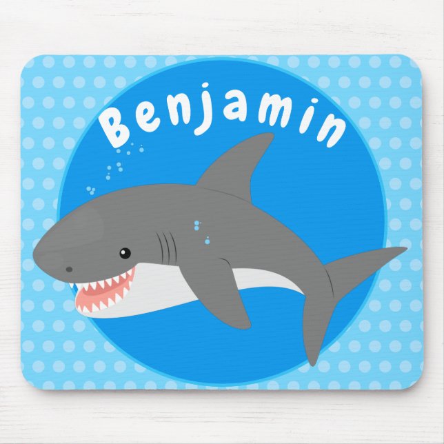 Great white shire Happy Cartoon Illustration Mousepad (Vorne)