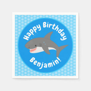 Great white shire Happy Cartoon Illustration Serviette