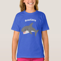 Great white shire Happy Cartoon Illustration