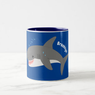 Great white shire Happy Cartoon Illustration Zweifarbige Tasse
