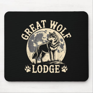 Great Wolf Lodge Heulender Wolf Vollmond Natur Sze Mousepad