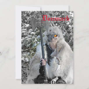 Great Woman Warrior Dänemark Flat Card! Feiertagskarte