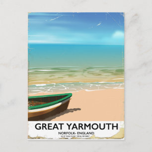 Great Yarmouth, Norfolk, Reiseplakat am Meer Postkarte