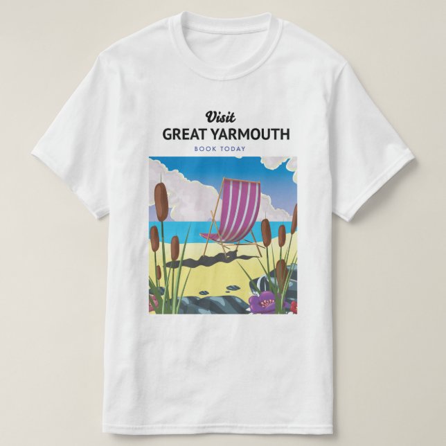 Great Yarmouth Seaside Poster. T-Shirt (Design vorne)