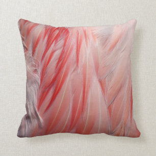 Greater Flamingo Coral Pink Wing Feathers Textur Kissen
