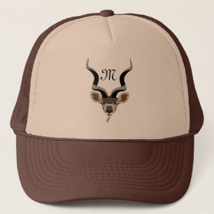 Greater Kudu Antelope Monogram Truckerkappe
