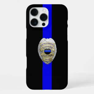 Greater Love Polizeiabzeichen Thin Blue Line iPhone 16 Pro Max Hülle