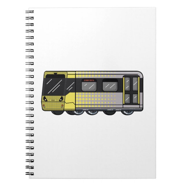 Greater Manchester Metrolink Graffiti-Bombenaufkle Notizblock (Vorderseite)