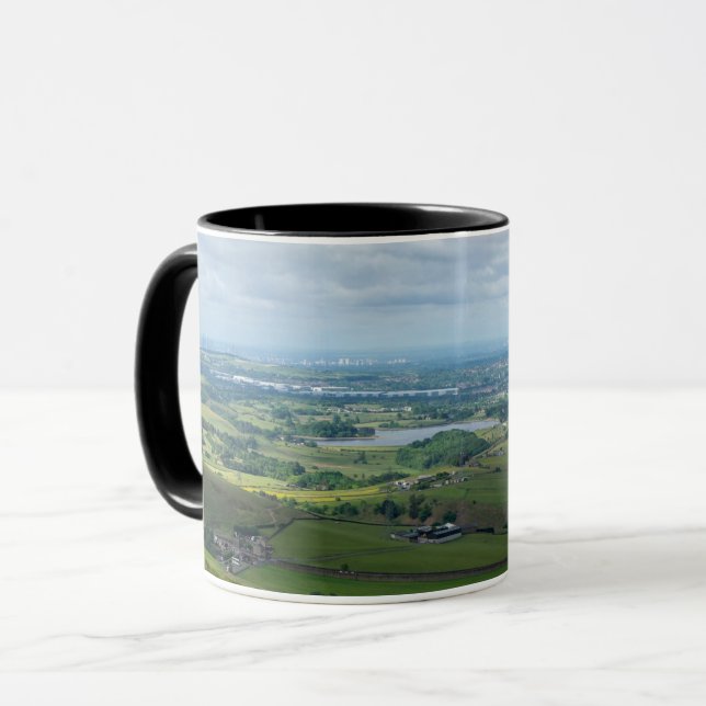 Greater Manchester vom Blackstone Edge Tasse (Vorderseite Links)