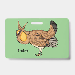Greater prairie chicken cartoon illustration ausweis