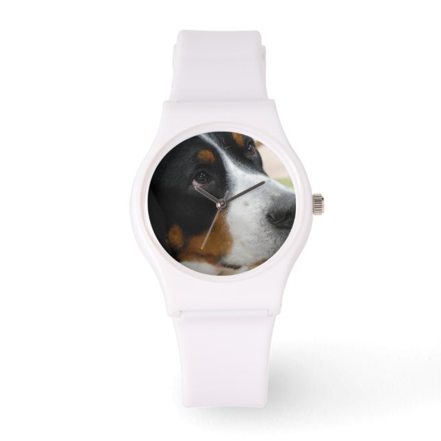 Greater Swiss Mountain Dog Armbanduhr (Vorderseite)