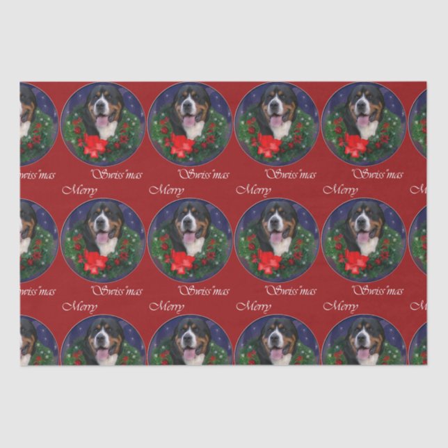 Greater Swiss Mountain Dog ChristmasTissue Seidenpapier (Vorderseite)